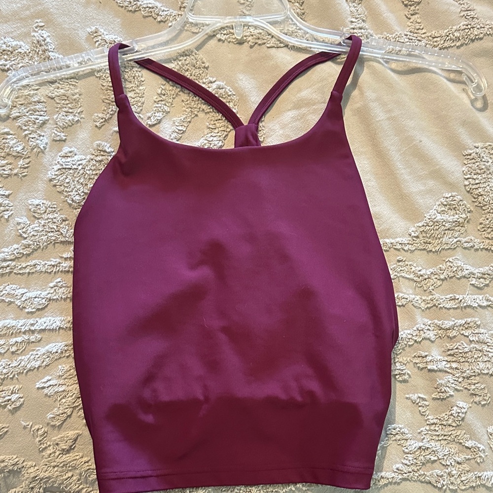 Old Navy Active Plum Cropped Sports Bra